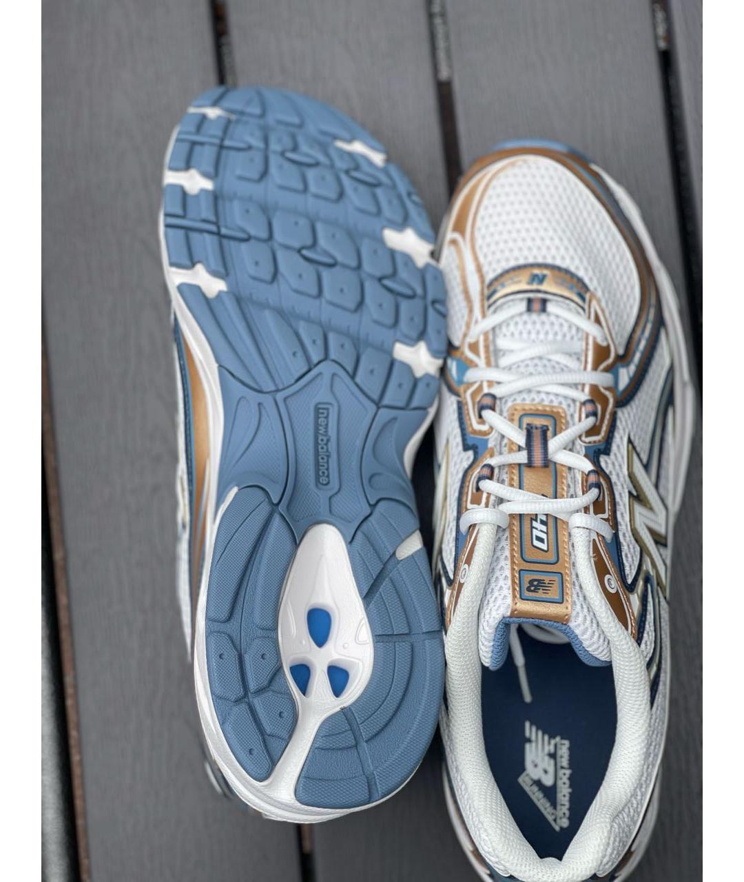 NEW BALANCE Белые синтетические низкие кроссовки / кеды, фото 4