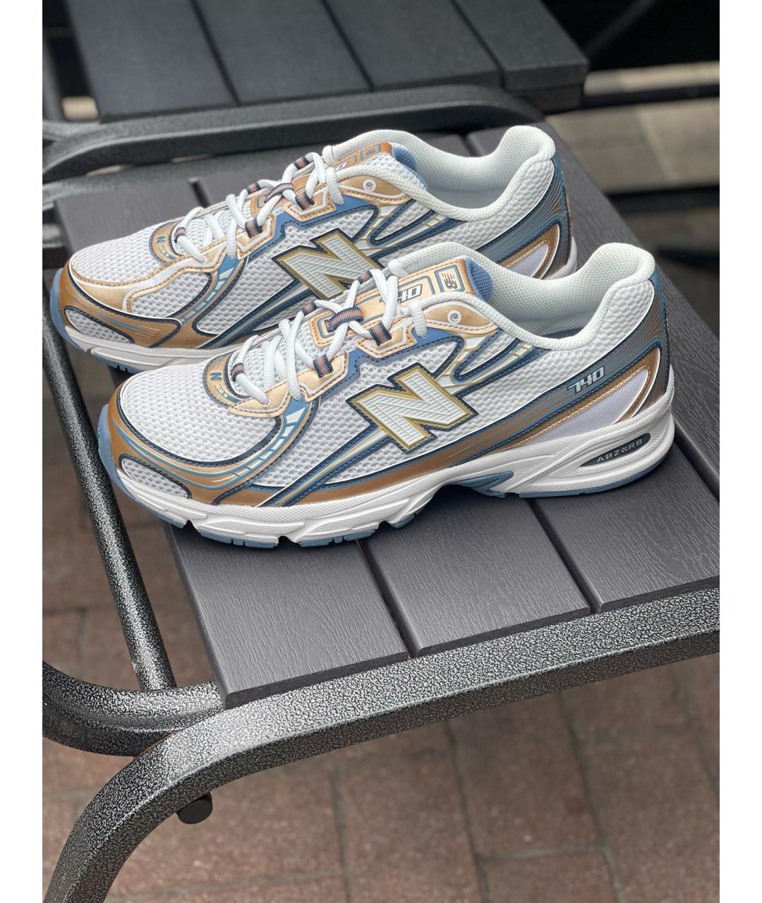 NEW BALANCE Белые синтетические низкие кроссовки / кеды, фото 2