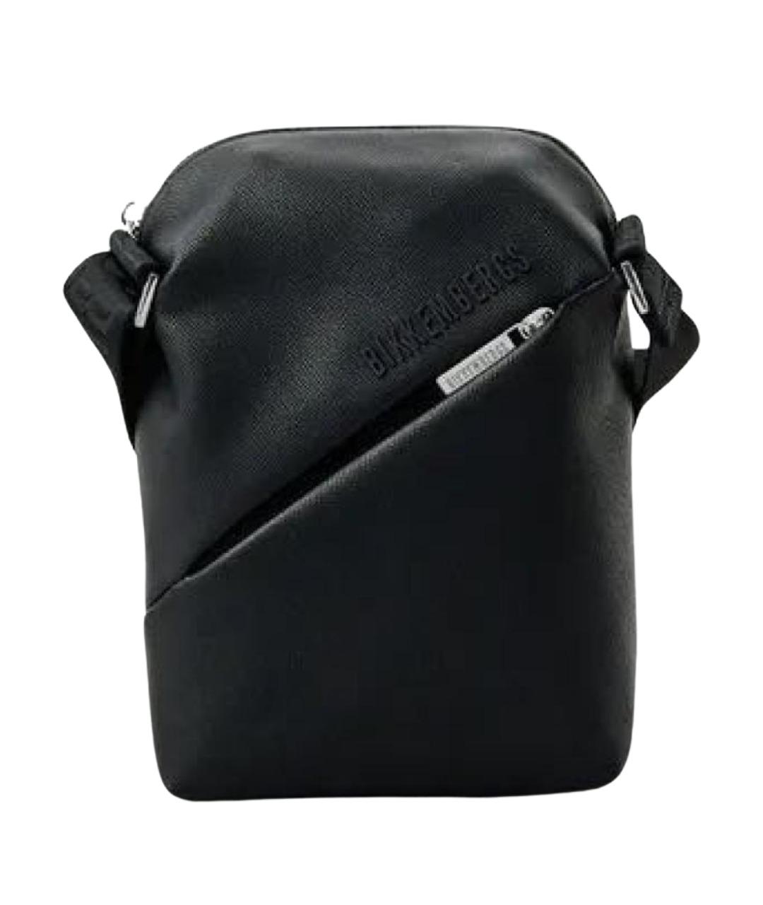 BIKKEMBERGS Черная сумка на плечо из искусственной кожи, фото 1