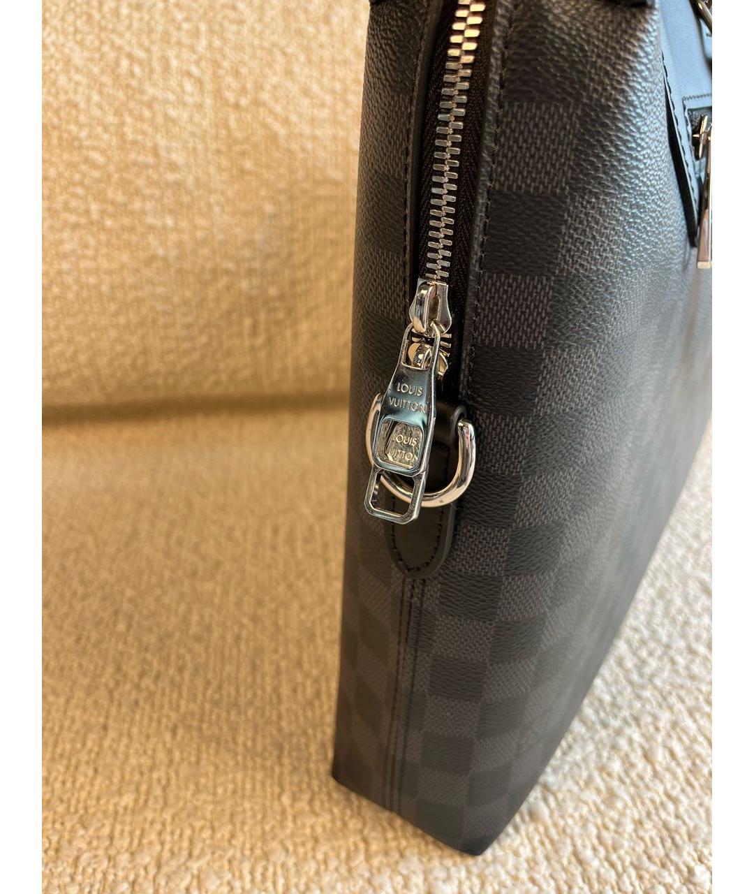 LOUIS VUITTON Черный портфель, фото 8