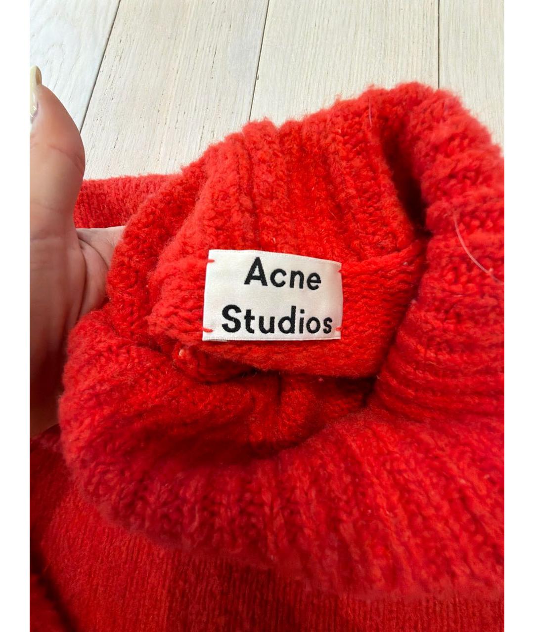 ACNE STUDIOS Красный шерстяной джемпер / свитер, фото 3