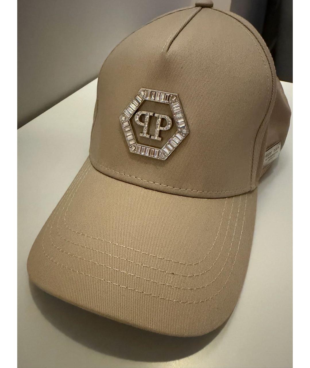 PHILIPP PLEIN Бежевая хлопковая кепка, фото 6