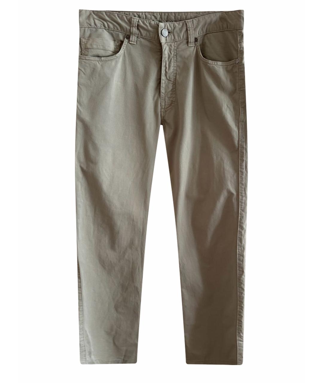 ERMENEGILDO ZEGNA XXX Бежевые хлопковые повседневные брюки, фото 1