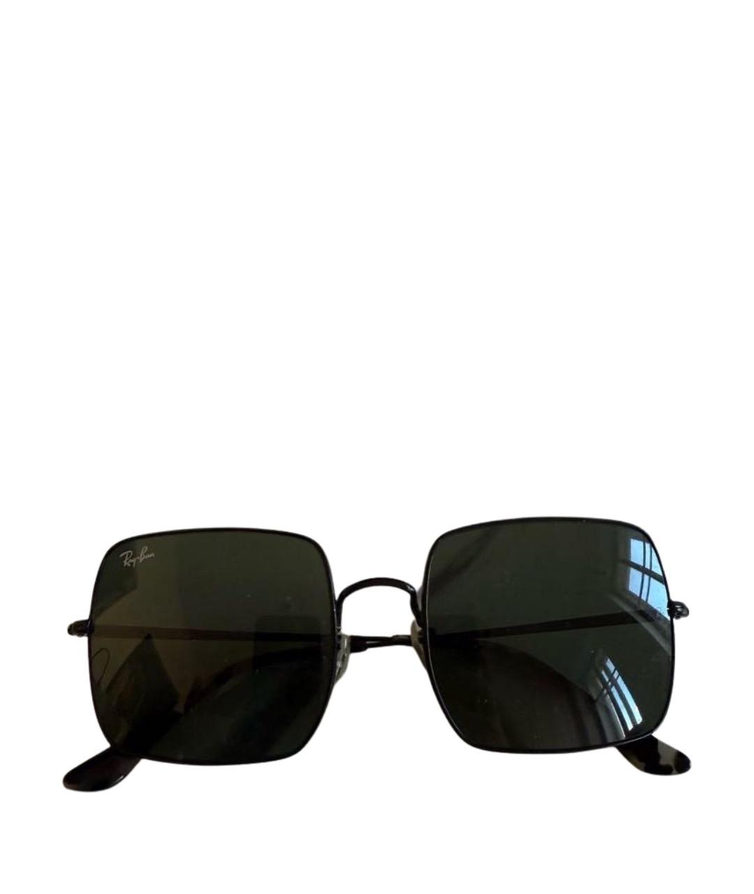 RAY BAN Черные металлические солнцезащитные очки, фото 1