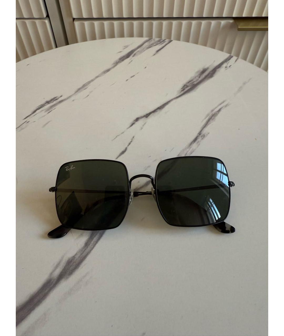 RAY BAN Черные металлические солнцезащитные очки, фото 5