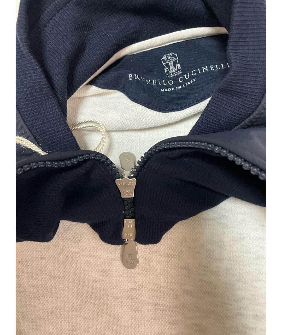 BRUNELLO CUCINELLI Серый хлопковый спортивный костюм, фото 4