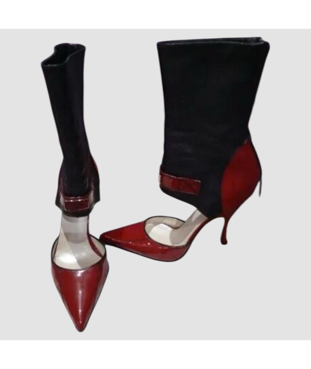CHRISTIAN DIOR Бордовые кожаные туфли, фото 6