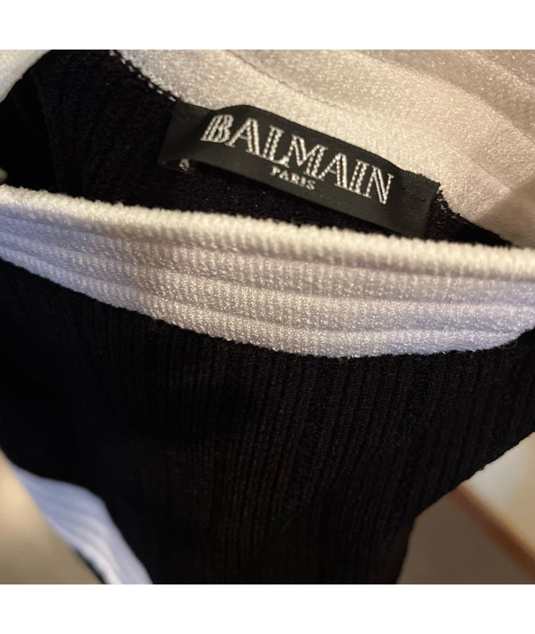 BALMAIN Черное вискозное вечернее платье, фото 3