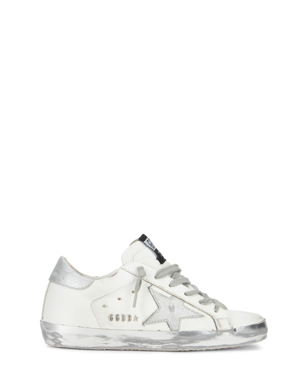 GOLDEN GOOSE Белые кожаные кеды, фото 1