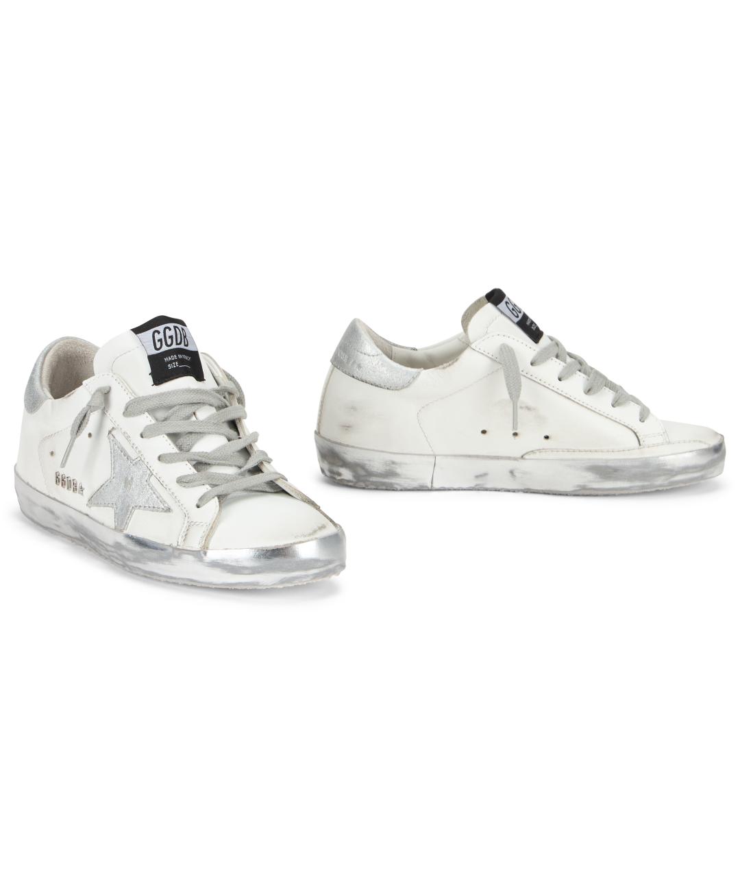 GOLDEN GOOSE Белые кожаные кеды, фото 3