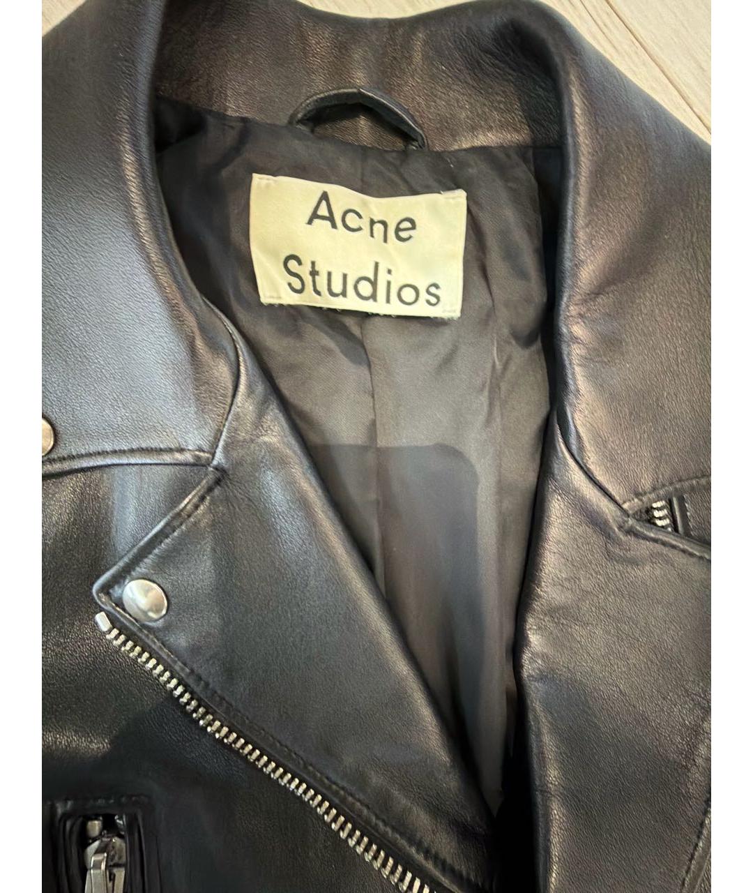 ACNE STUDIOS Черная кожаная куртка, фото 3