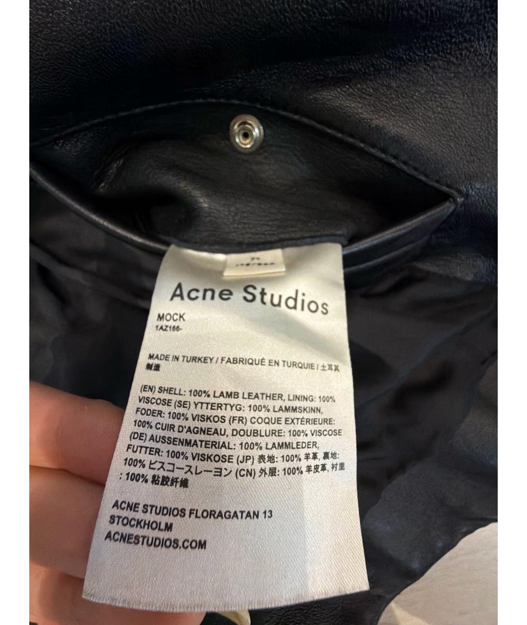 ACNE STUDIOS Черная кожаная куртка, фото 4