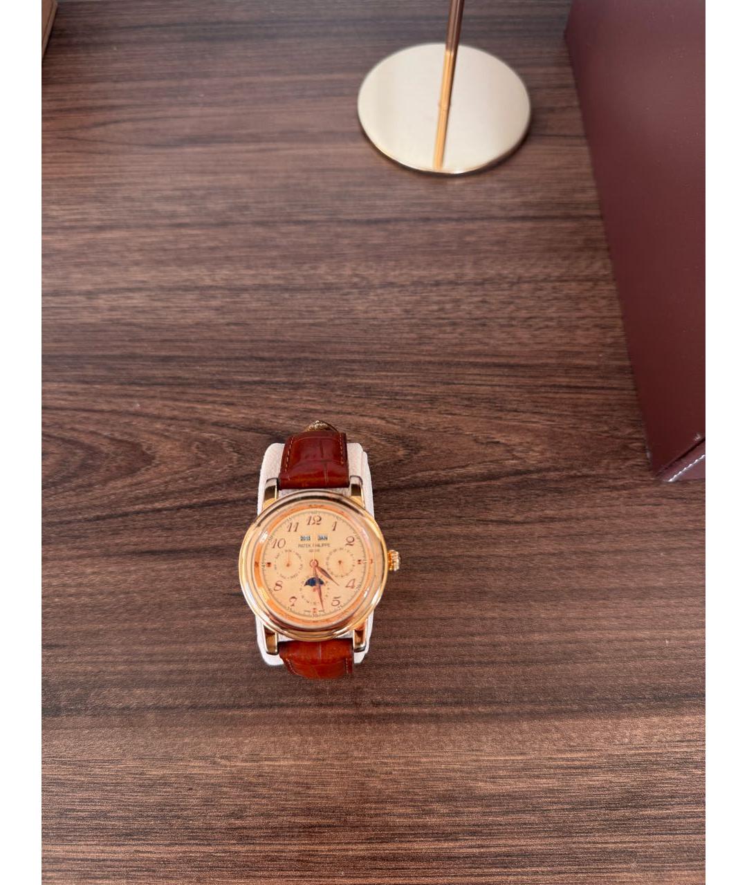 PATEK PHILIPPE Коричневые часы из желтого золота, фото 9