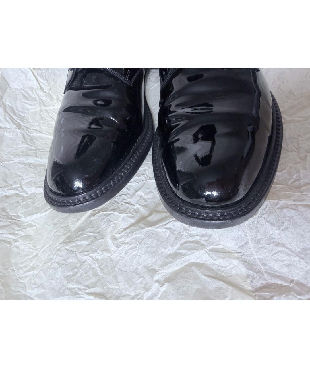 SAINT LAURENT Черные ботинки из лакированной кожи, фото 5