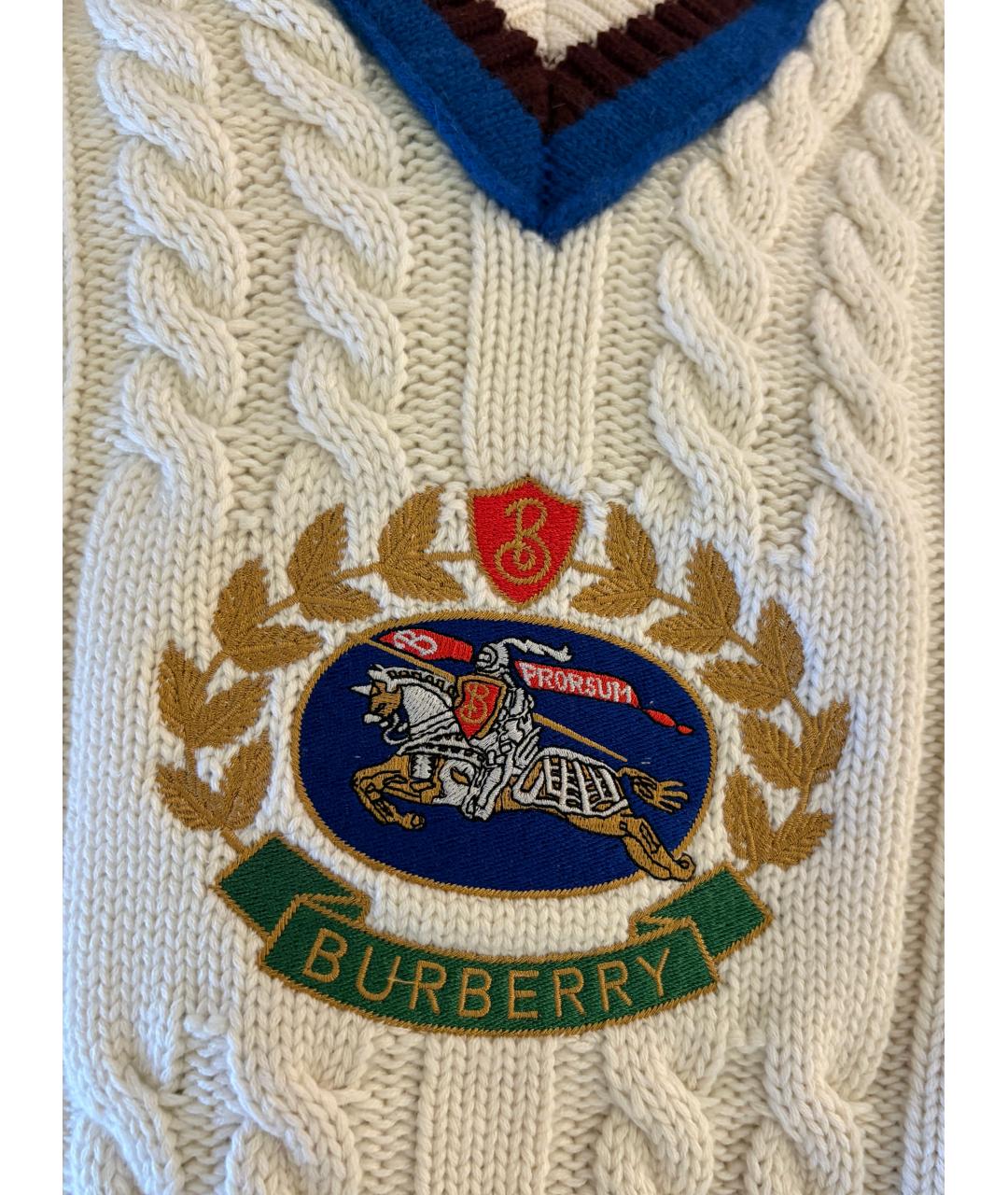 BURBERRY Белый кашемировый джемпер / свитер, фото 6