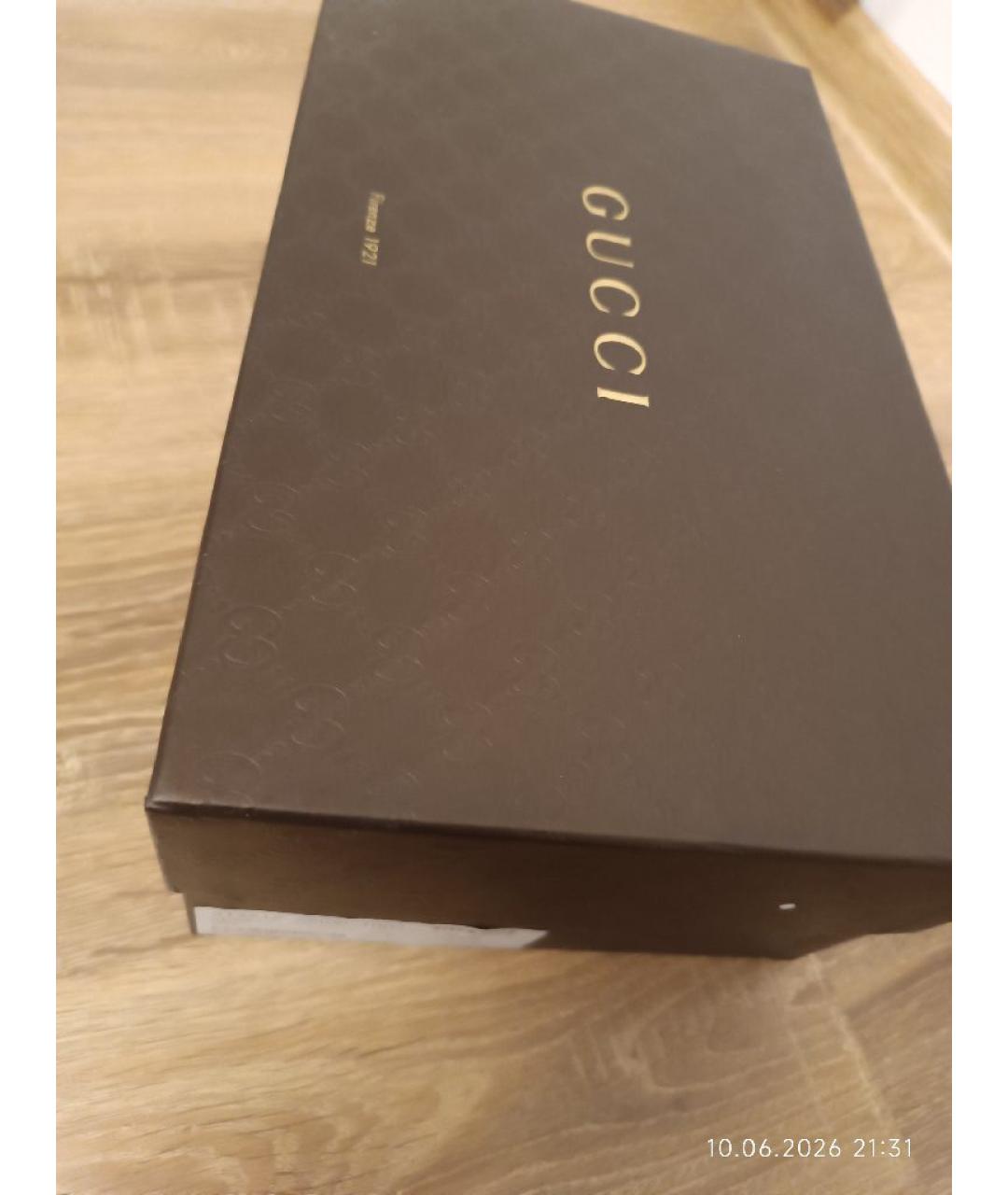 GUCCI Черные кожаные туфли, фото 7