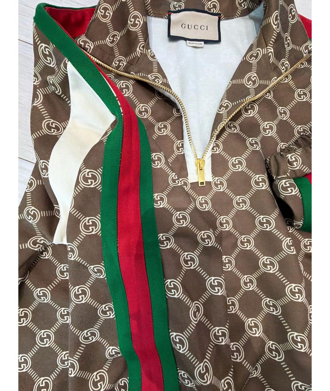 GUCCI Хаки сарафан, фото 3