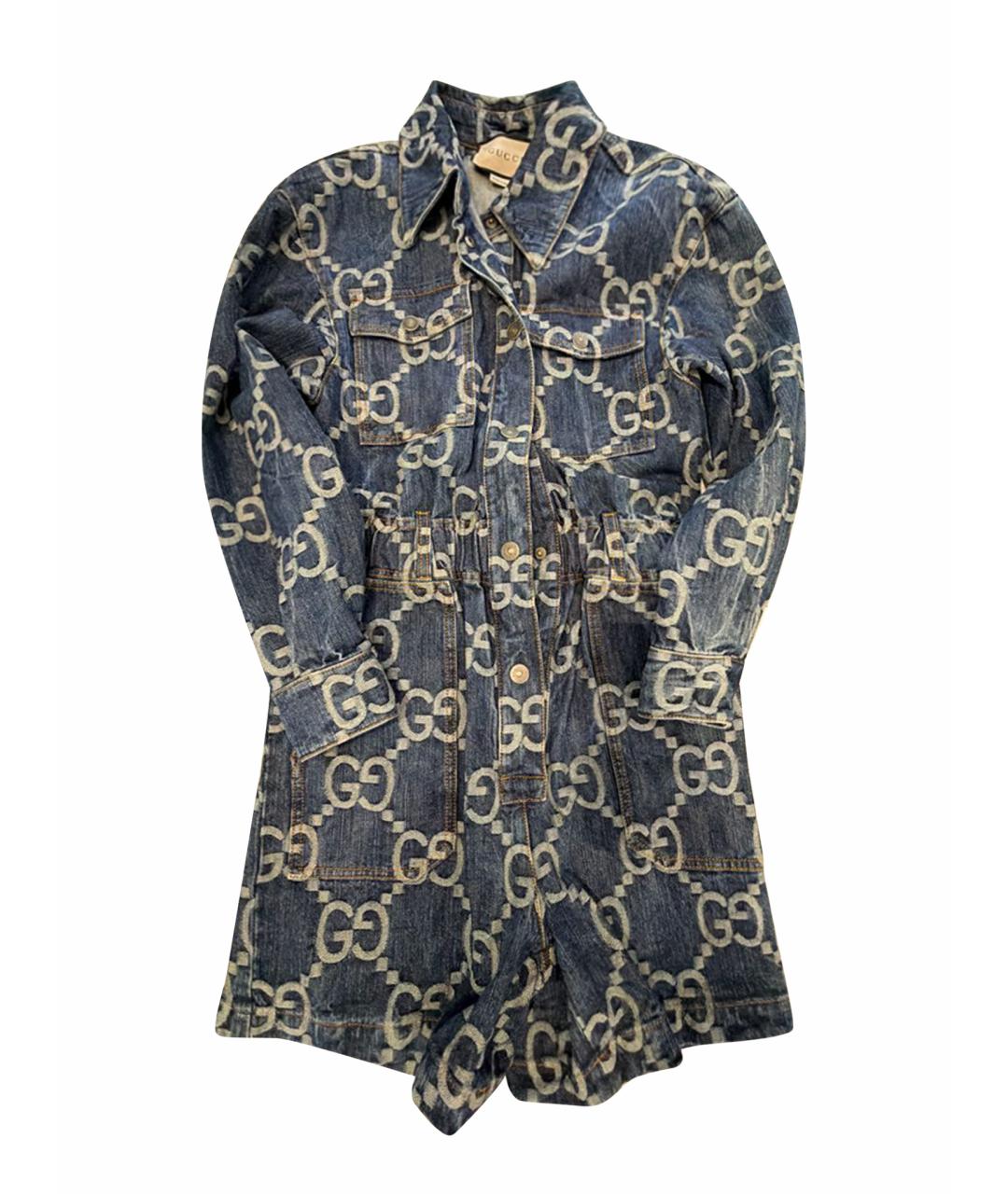 GUCCI Синий деним комбинезон, фото 1