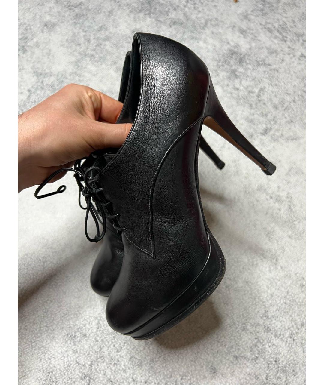 CASADEI Черные кожаные ботильоны, фото 9