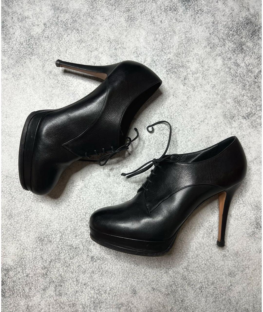 CASADEI Черные кожаные ботильоны, фото 4