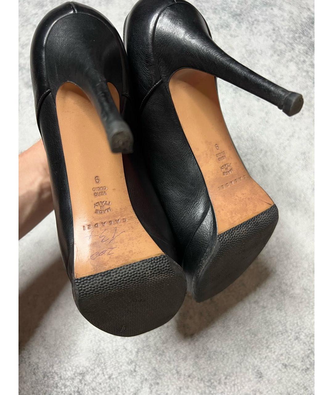 CASADEI Черные кожаные ботильоны, фото 8