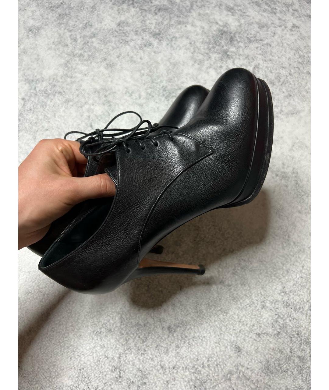 CASADEI Черные кожаные ботильоны, фото 5