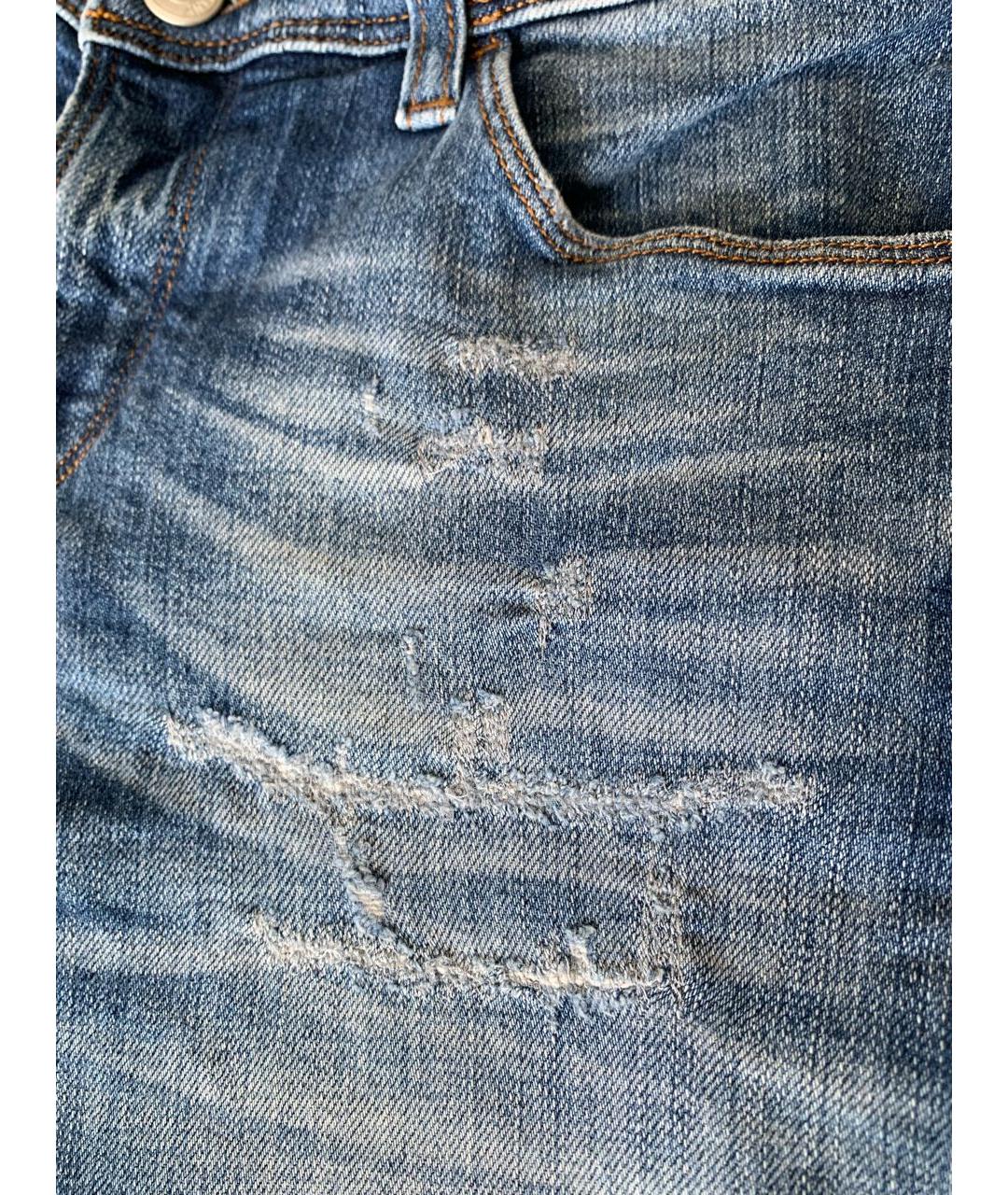 ARMANI JEANS Синие хлопковые джинсы слим, фото 4