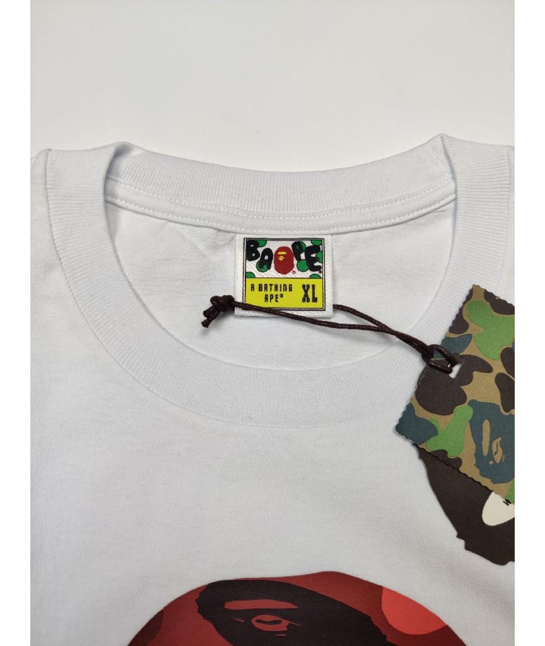 A BATHING APE Белая хлопковая футболка, фото 3