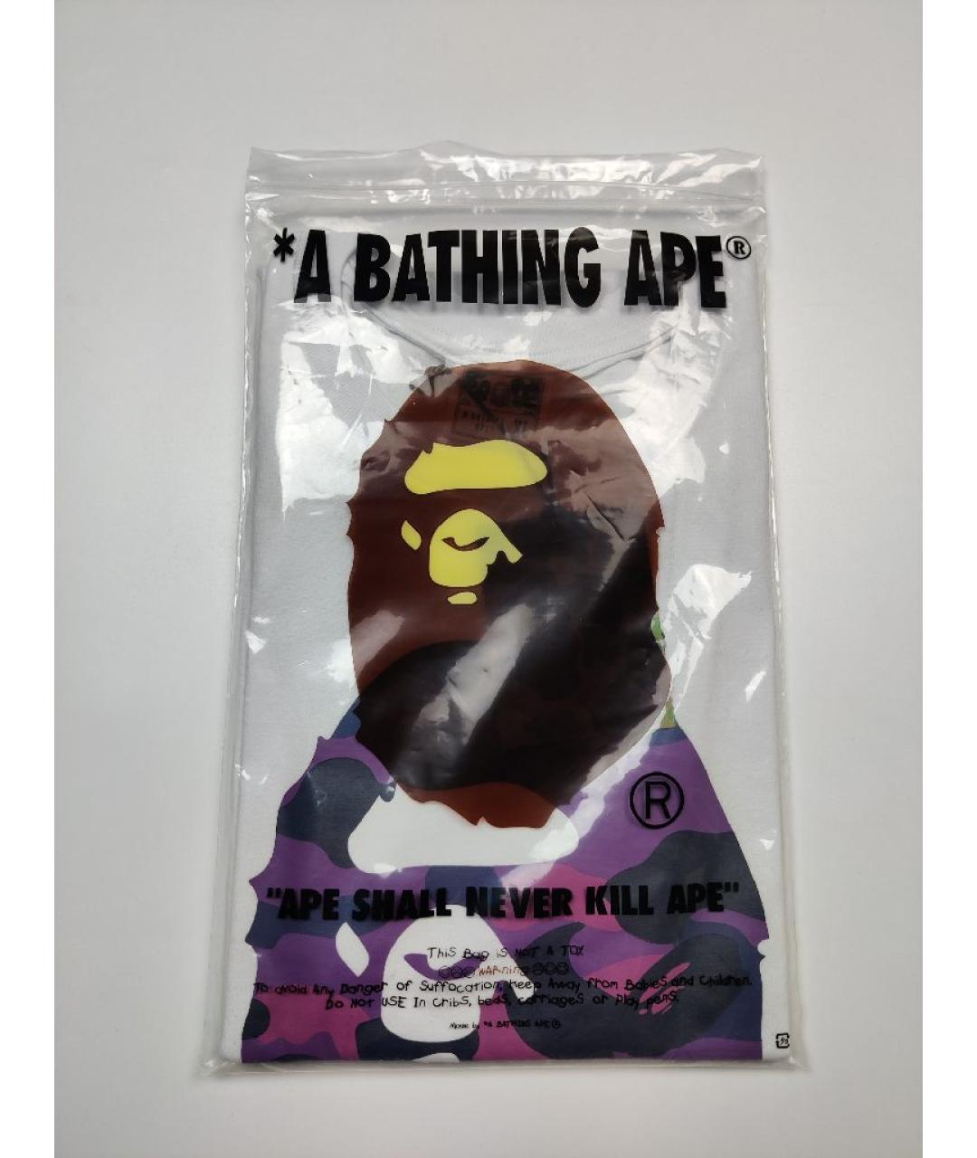 A BATHING APE Белая хлопковая футболка, фото 5