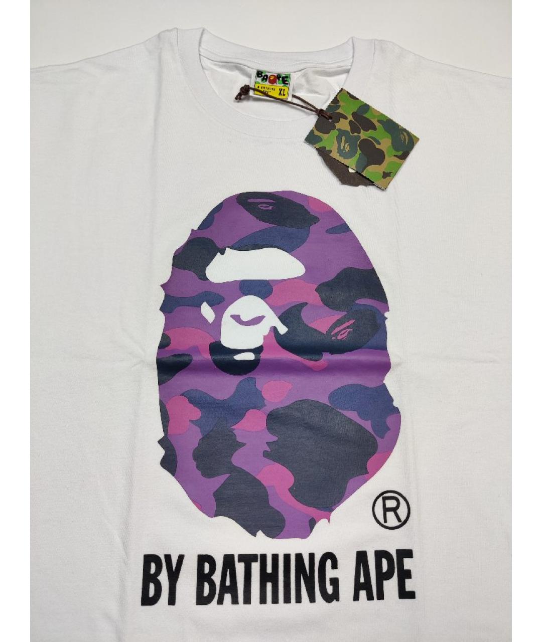 A BATHING APE Белая хлопковая футболка, фото 2