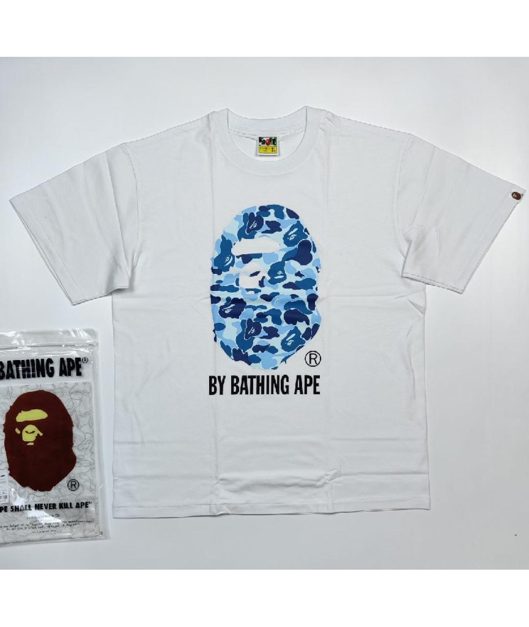 A BATHING APE Белая хлопковая футболка, фото 6