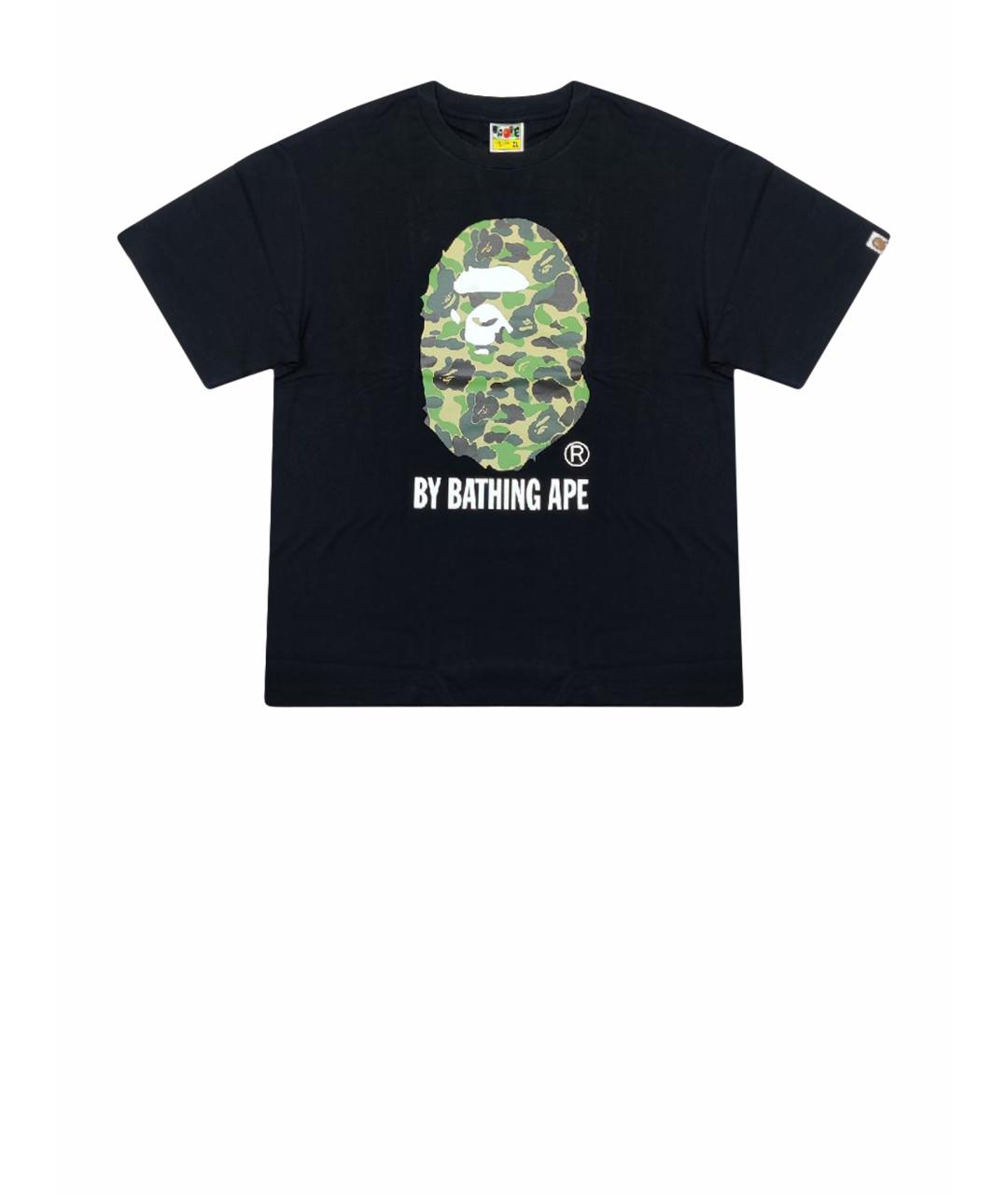 A BATHING APE Черная хлопковая футболка, фото 1