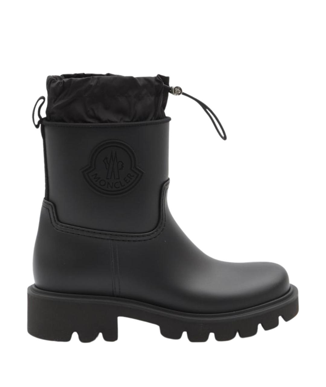 MONCLER Черные резиновые сапоги, фото 1