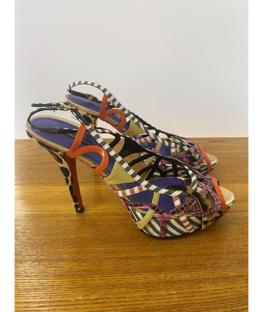 DOLCE&GABBANA Мульти босоножки, фото 5