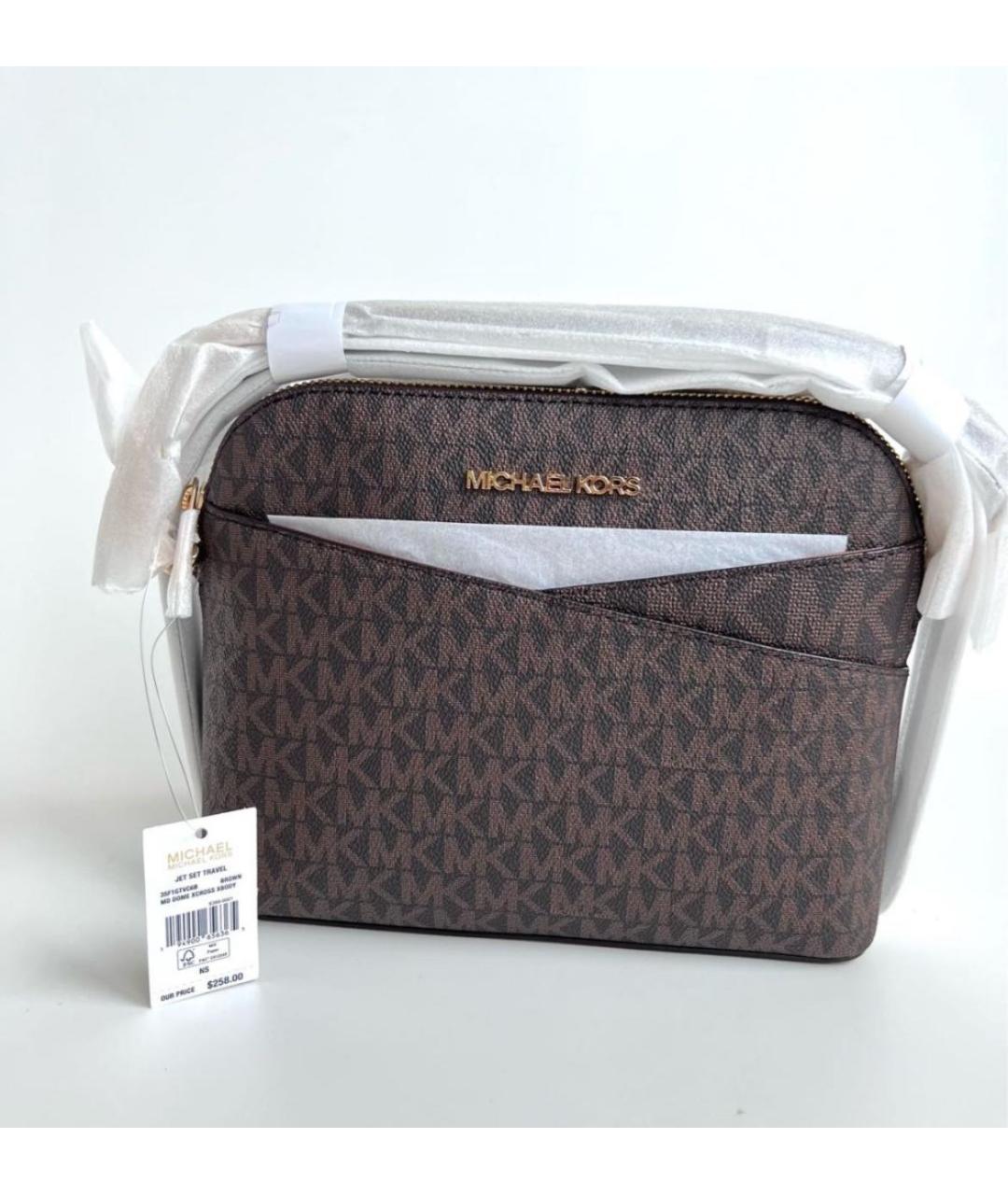 MICHAEL MICHAEL KORS Коричневая сумка через плечо, фото 3