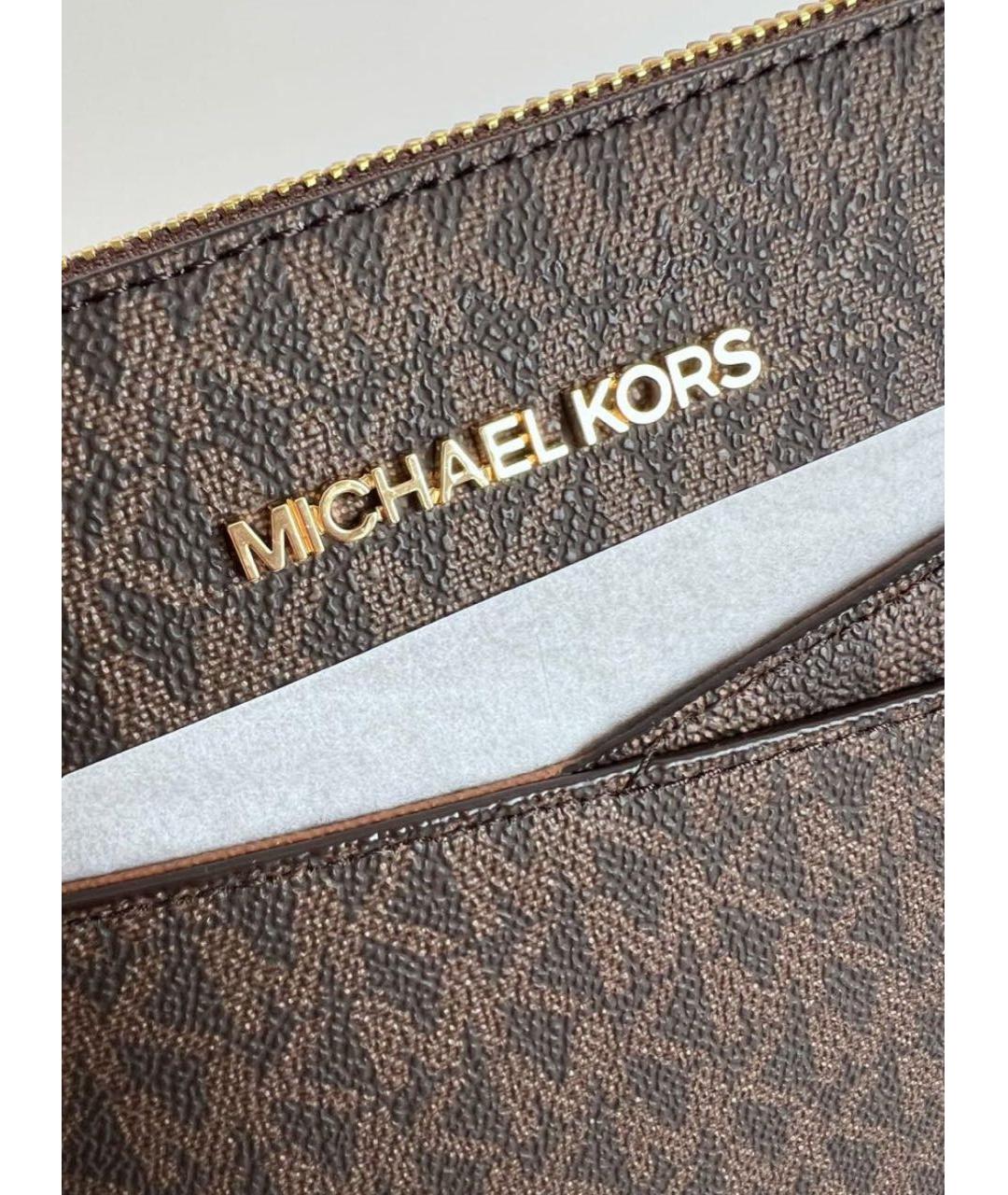 MICHAEL MICHAEL KORS Коричневая сумка через плечо, фото 6