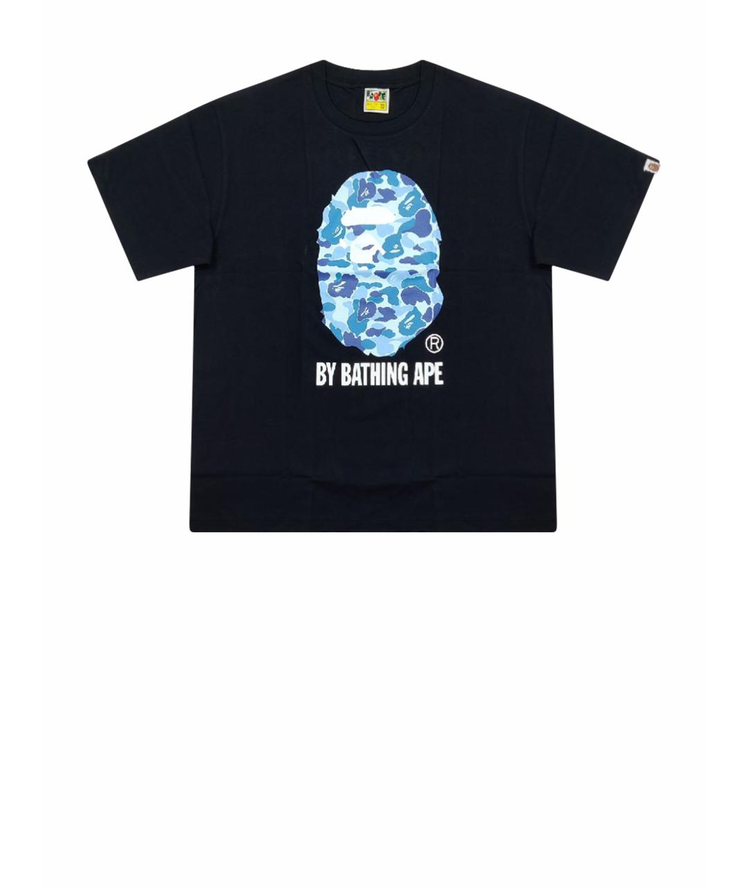 A BATHING APE Черная хлопковая футболка, фото 1