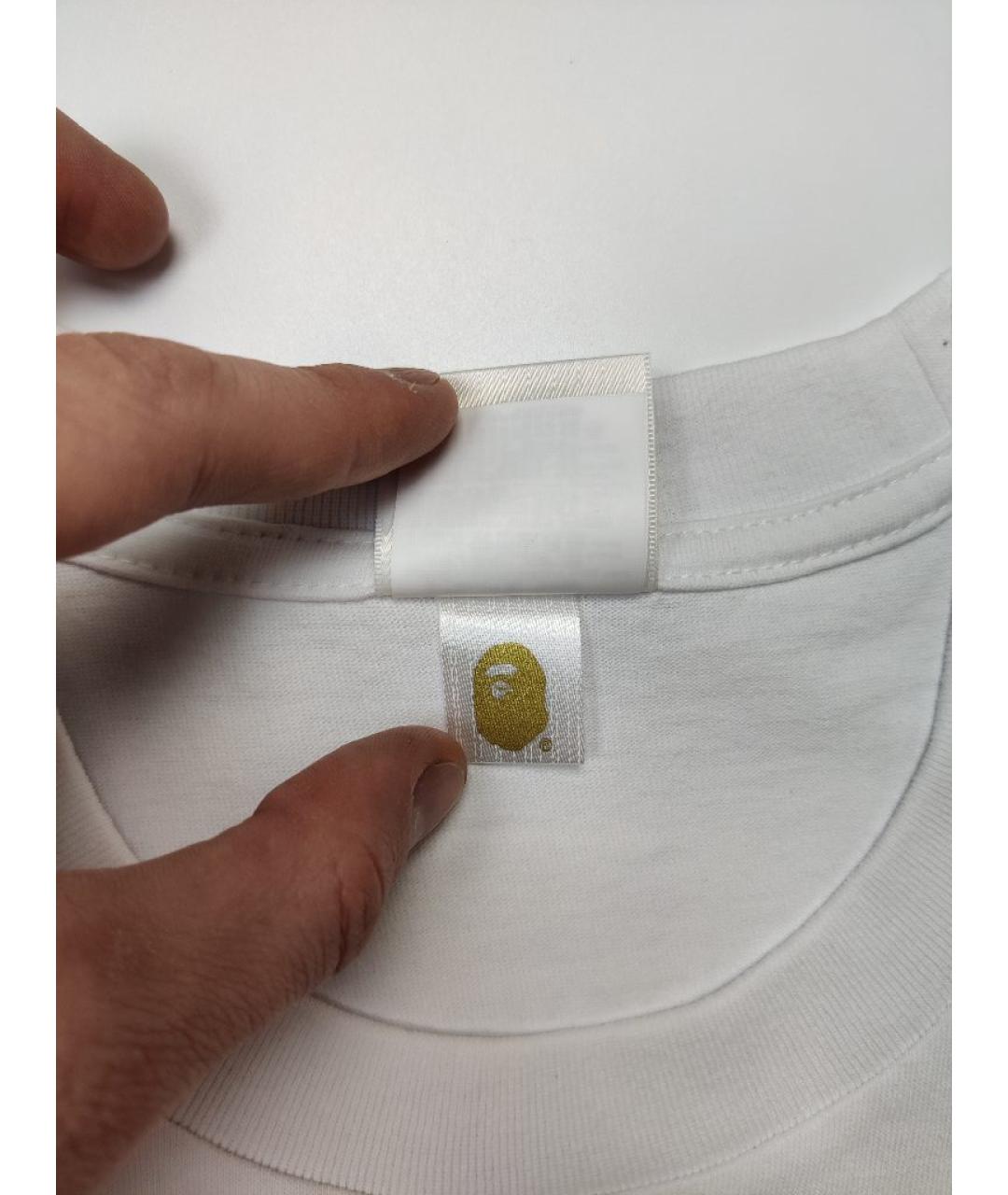 A BATHING APE Черная хлопковая футболка, фото 4