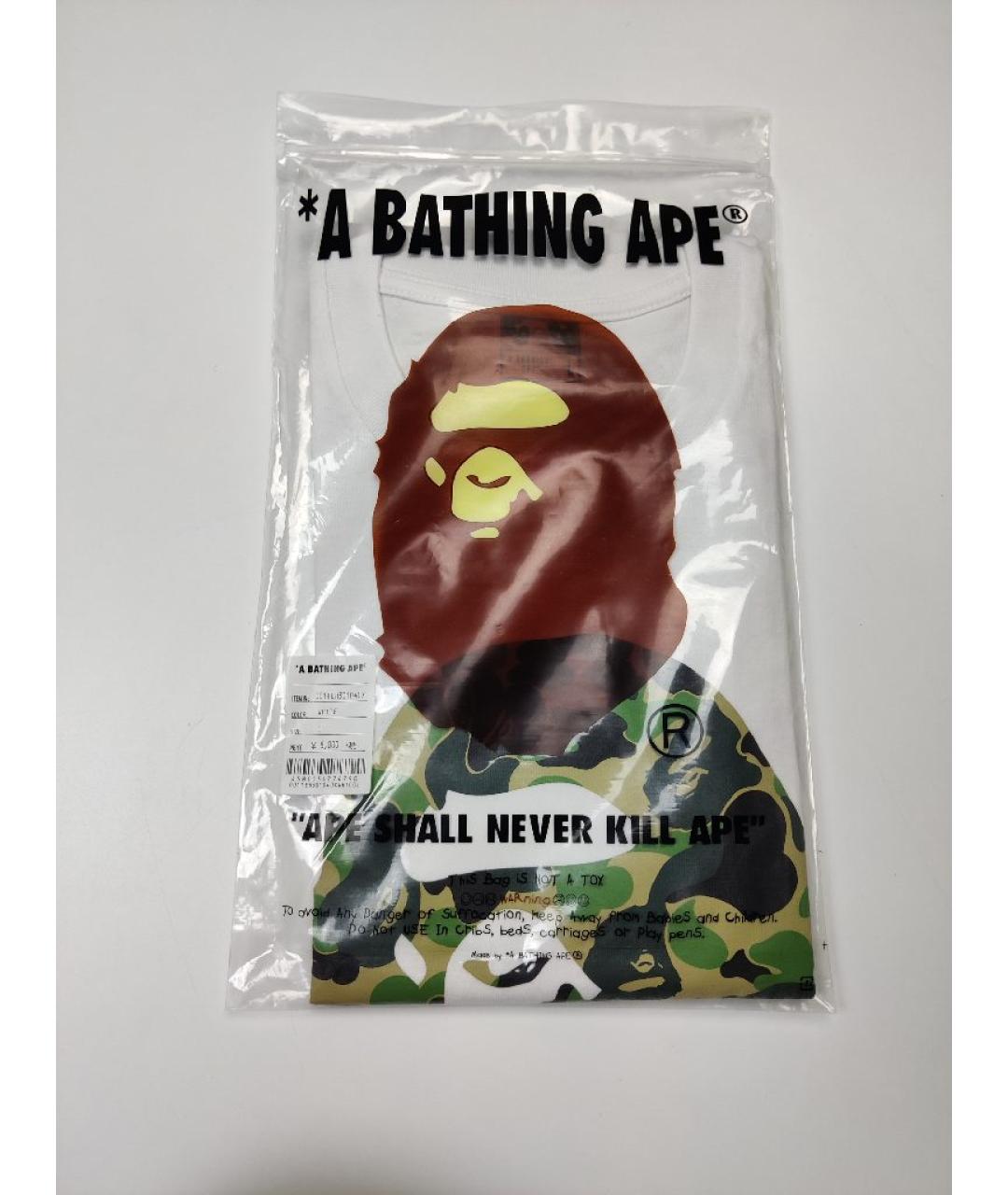 A BATHING APE Черная хлопковая футболка, фото 5