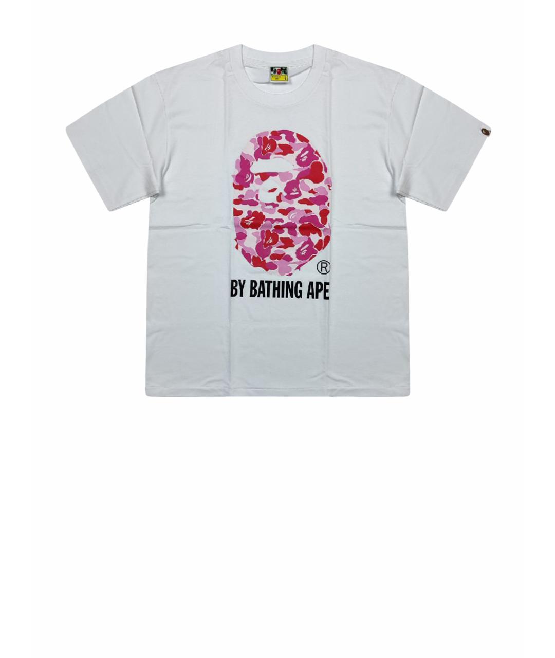 A BATHING APE Белая хлопковая футболка, фото 7