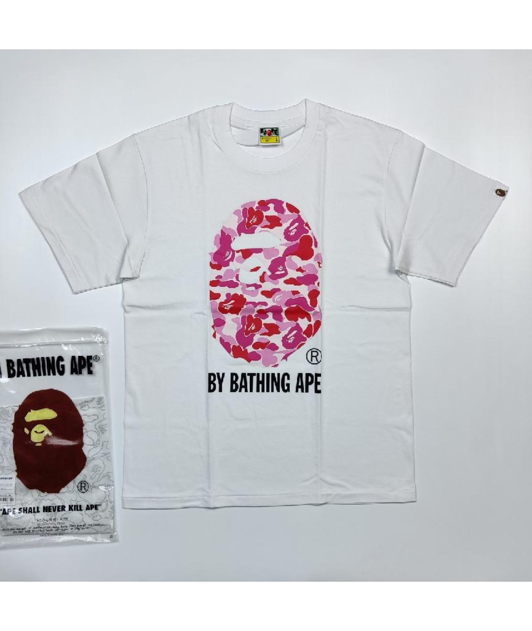 A BATHING APE Белая хлопковая футболка, фото 6