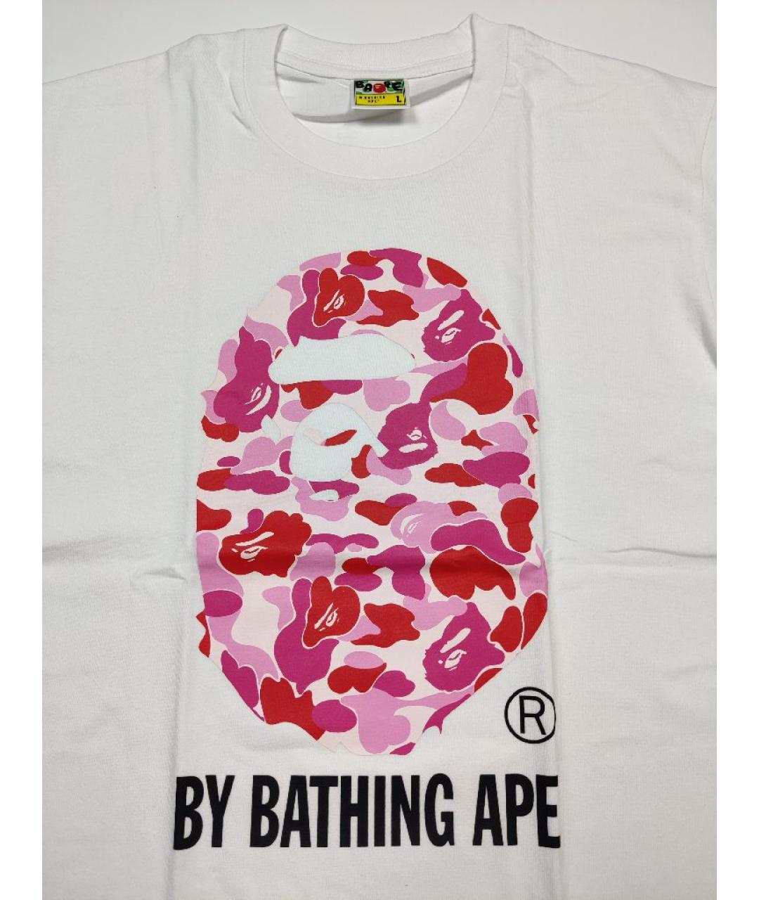 A BATHING APE Белая хлопковая футболка, фото 2