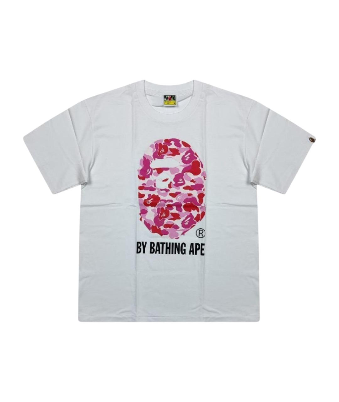 A BATHING APE Белая хлопковая футболка, фото 1