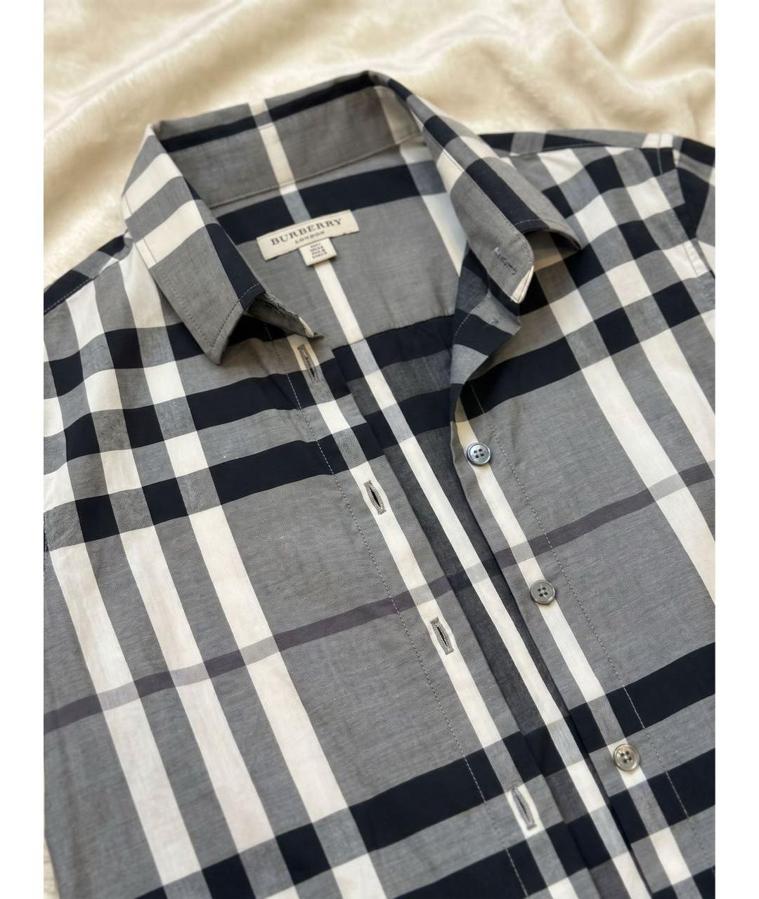 BURBERRY Серая хлопковая рубашка, фото 3