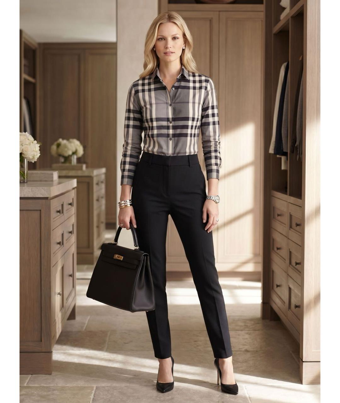 BURBERRY Серая хлопковая рубашка, фото 5