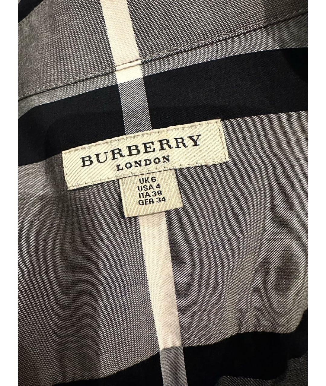 BURBERRY Серая хлопковая рубашка, фото 7
