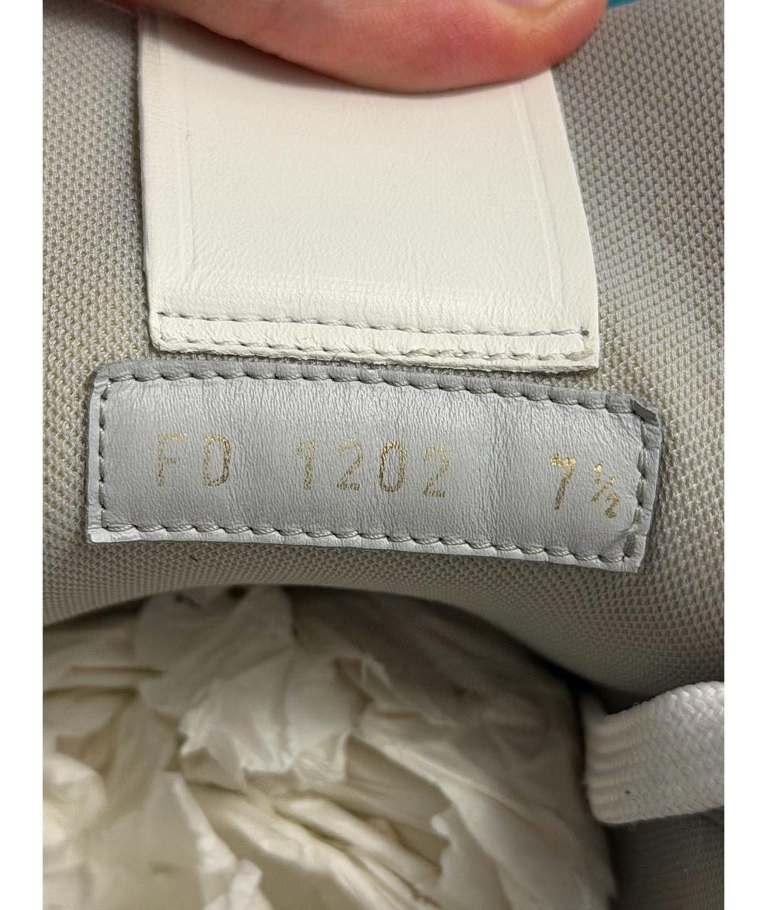 LOUIS VUITTON Белые кожаные низкие кроссовки / кеды, фото 5