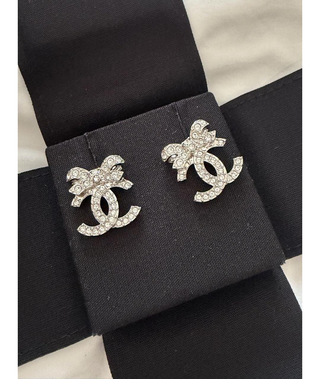 CHANEL Серебряные металлические серьги, фото 3