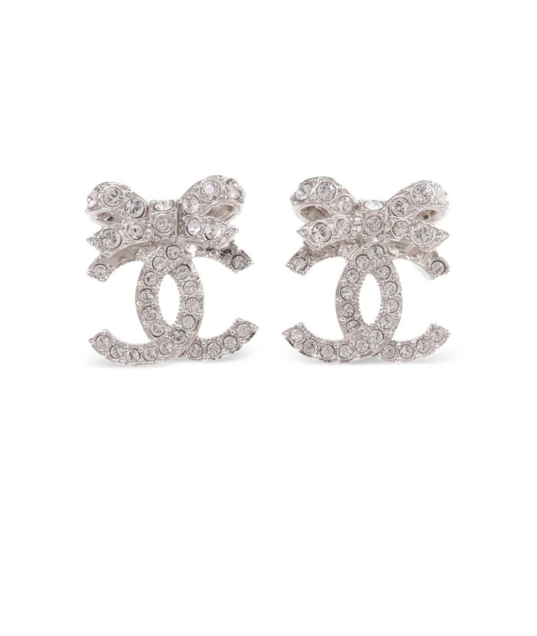 CHANEL Серебряные металлические серьги, фото 1