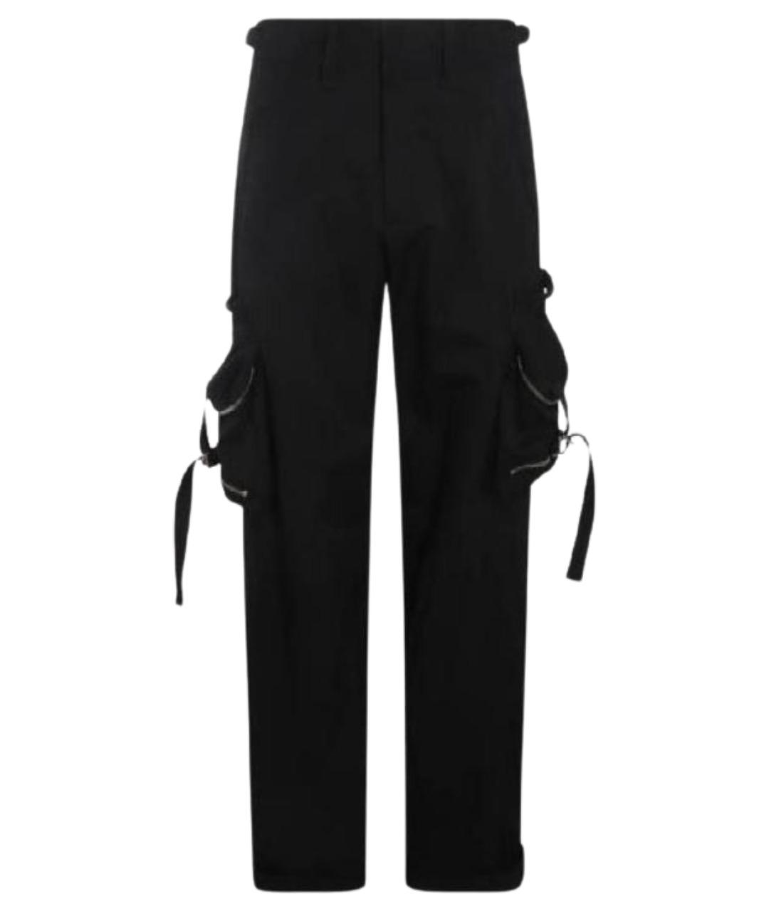 OFF-WHITE Черные хлопковые повседневные брюки, фото 1